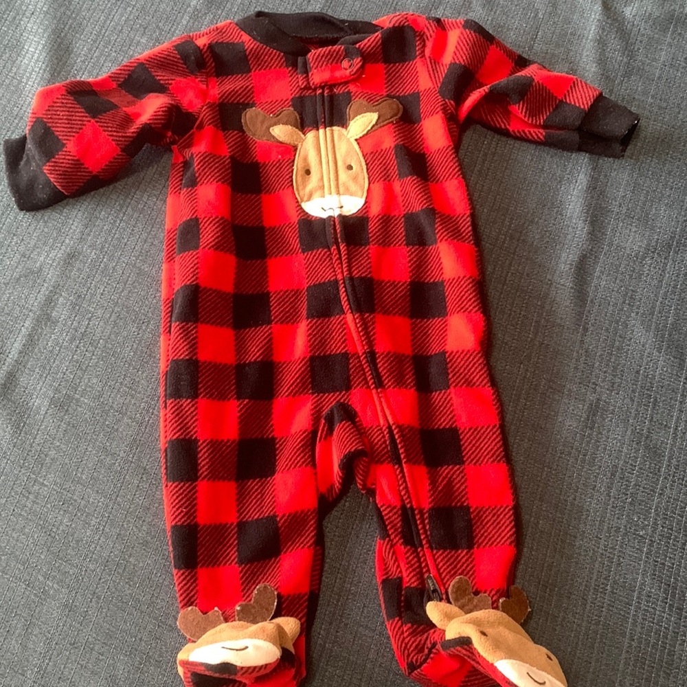 Child of mine brand - moose pajama onesie